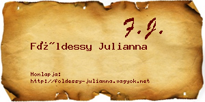 Földessy Julianna névjegykártya