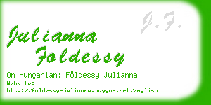 julianna foldessy business card