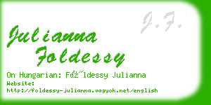 julianna foldessy business card